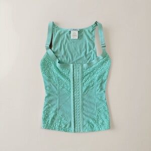 MARCIANO Turquoise Blue Lace Strap Corset Top Y2K Designer Corset Size XS